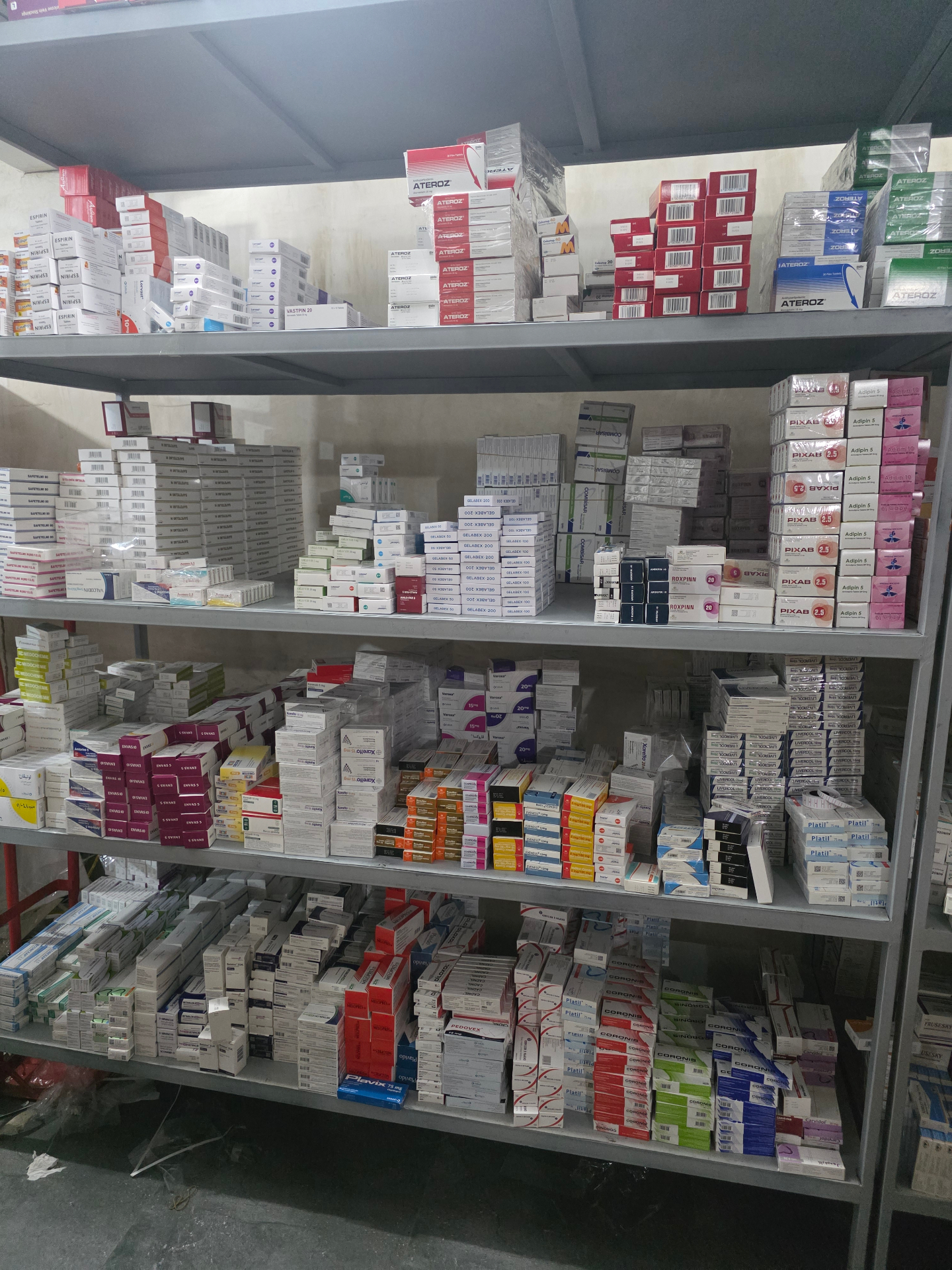MayaMed warehouse stocked with cardiovascular and chronic care medications